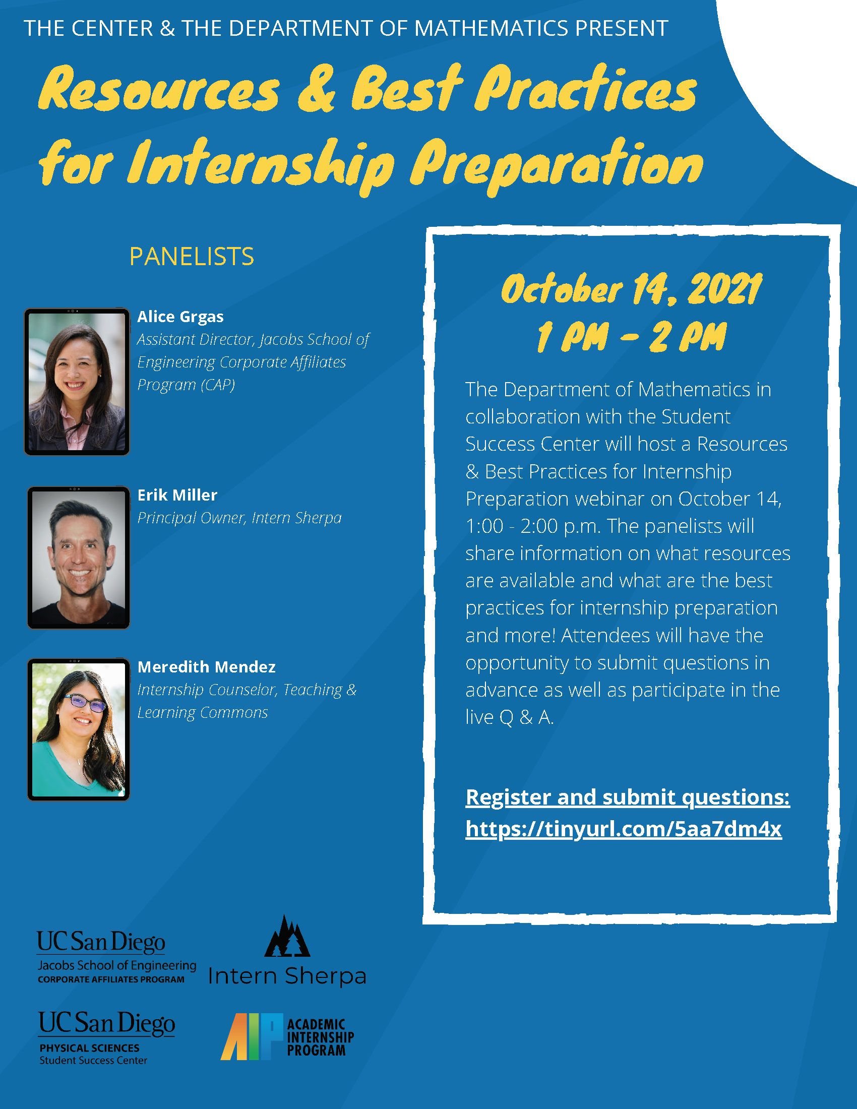 Math Internship Event Poster